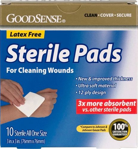 Good Sense Sterile Pads 3"" X 3"" (12 Ply Product Better Than Brand) Case Pack 72