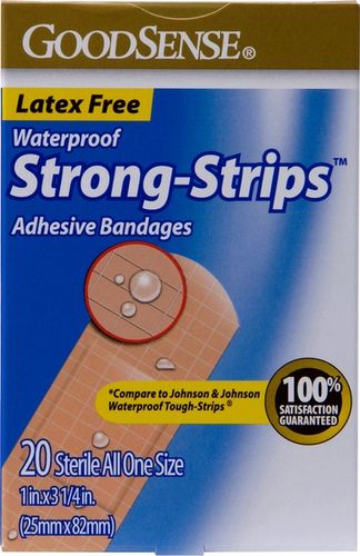 Good Sense Strong Strips 1"" Waterproof Latex Free Bandages Case Pack 24