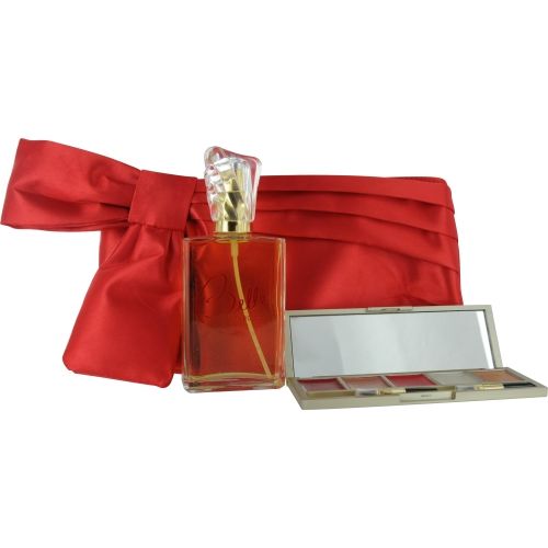 PATTI LABELLE BELLE EN ROUGE by Patti LaBelle EAU DE PARFUM SPRAY 3.4 OZ & LIP COLOR COMPACT & RED SATIN CLUTCH
