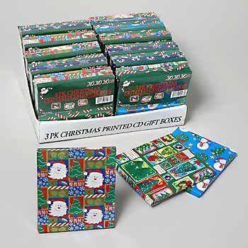 Christmas Printed CD Gift Boxes Case Pack 72