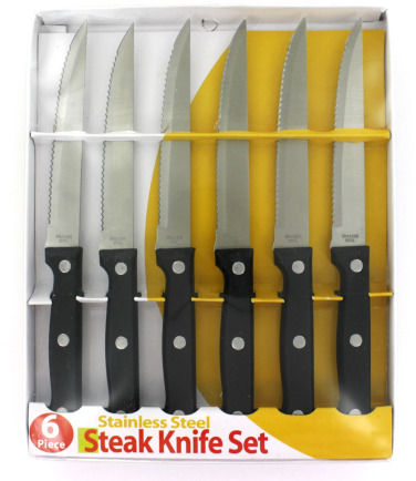 6-Pack Serrated Steak Knife Set Case Pack 6