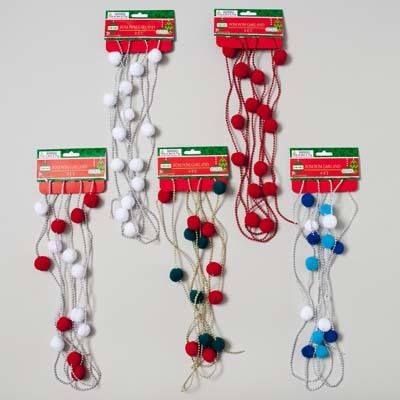 Pom Pom Garland- 9 Feet Case Pack 96