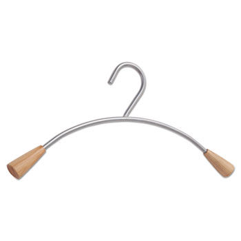 Wall Costumer Hangers, 6/Set, Metal/Wood, Gray/Mahogany