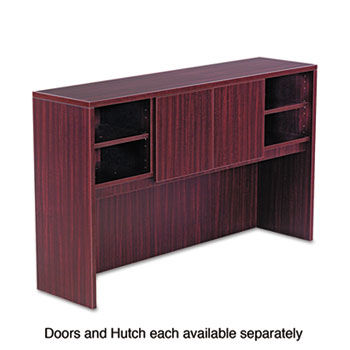 Valencia Series Hutch Doors, Laminate, 14w x 3/4d x 15h, Mahogany, 2/Set