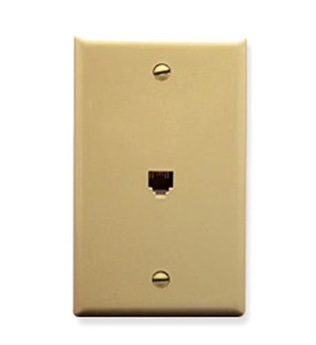 WALL PLATE, VOICE 6P6C, IVORY