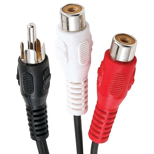 AXIS SEI 255-010 (C1736/BK/ RCA Y-Adapter (1 RCA Plug to 2 RCA Jacks)