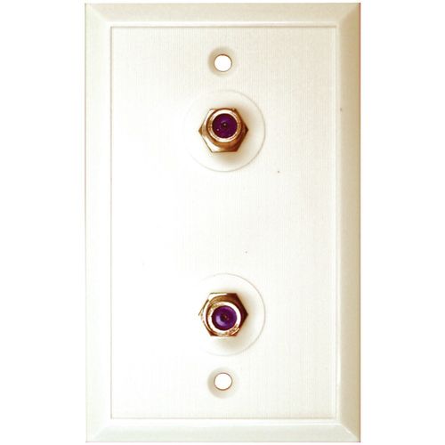EAGLE ASPEN 500270 3 GHz Wall Plate with Dual RG6 Connectors (Ivory)