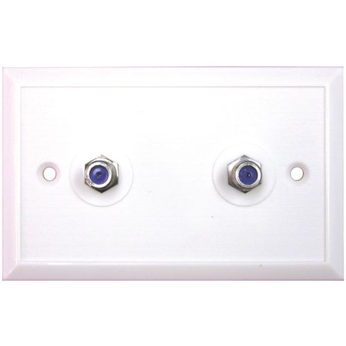 EAGLE ASPEN 500271 3 GHz Wall Plate with Dual F-81 Connectors (White)