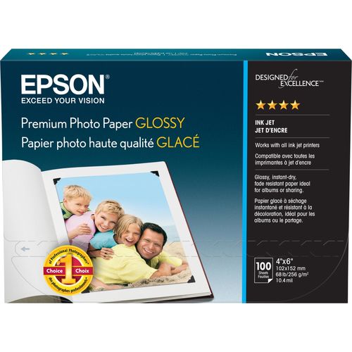 PREMIUM GLOSSY PHOTO PAPER, 4X6 100