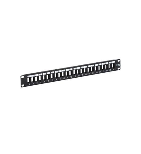 PATCH PANEL, BLANK, HD, 24-PORT, 1 RMS