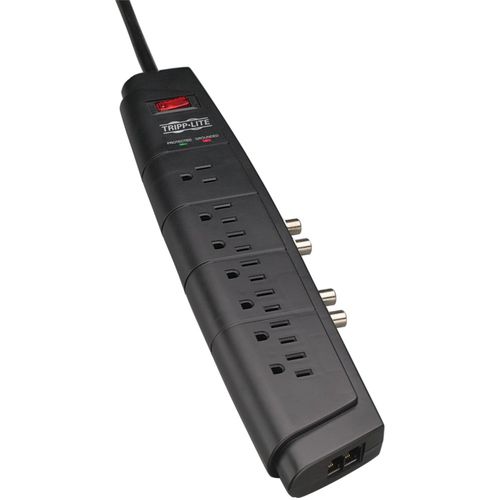 TRIPP LITE HT706TSAT 7-Outlet Home Theater Surge Protector (Telephone & Dual Coaxial Protection)
