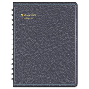 Recycled Class Record Book, 10-7/8 x 8-1/4, Black