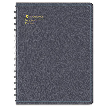 Recycled Undated Teacher's Planner,Black, 8 1/4"" x 10 7/8""