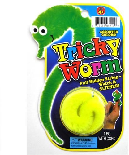 Tricky Worm Slithers with Hidden String Assorted Case Pack 24