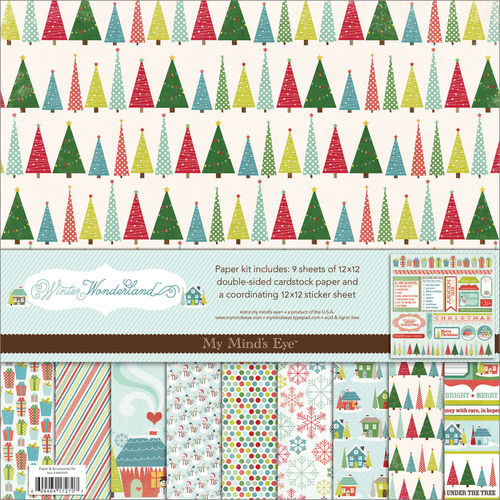 Winter Wonderland Paper & Accessories Kit 12""X12""-