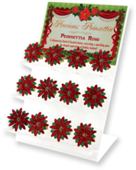 Poinsettia Stretch Ring Case Pack 24