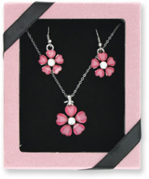 Rosy Outlook Necklace and Earring Set Case Pack 36