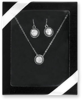 Round Stone Necklace & Earrings Case Pack 36