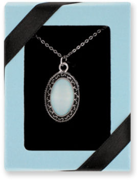 Oval Stone Pendant Necklace Case Pack 36