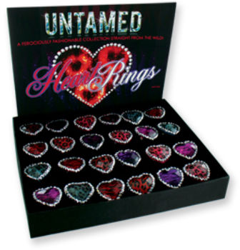 Untamed Heart Bling Rings Case Pack 72