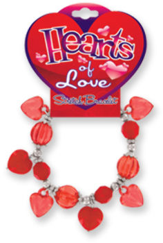 Hearts of Love"" Stretch Bracelet Case Pack 72