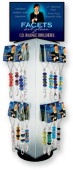 Facets Art Glass I.D. Badge Holders Case Pack 36