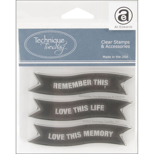Technique Tuesday Clear Stamps 3""X4""-Remember This Banners