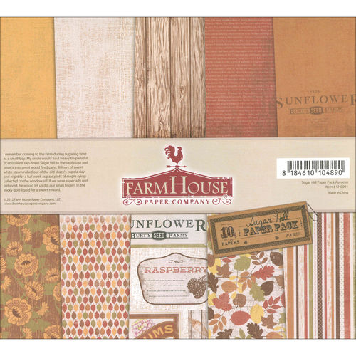 Sugar Hill Double-Sided Paper Pack 12""X12"" 10/Sheets-Autumn 5 Designs/2 Each