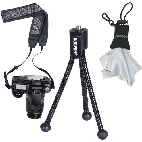 Camera Mini-spider Tripod With Strap And Cleaning Cloth