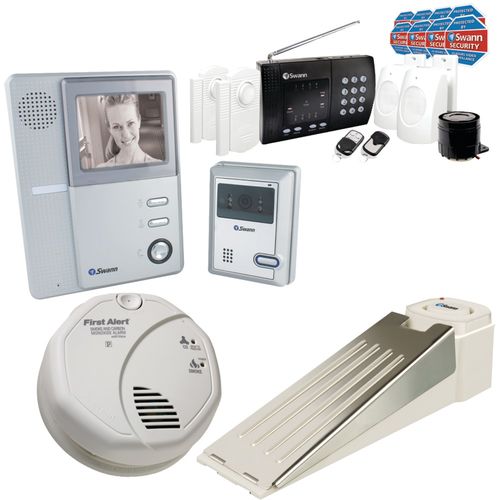 Smoke Detector, Doorstop Alarm, Video Door Phone, Wireless Home Alarm System