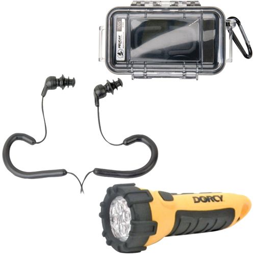 Boating Kit Waterproof Phone Case With Earbuds And Flashlight