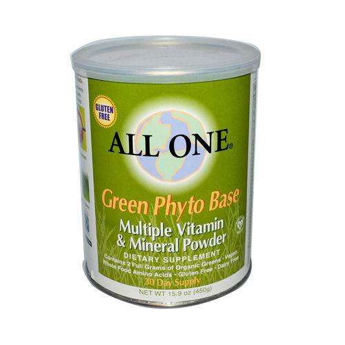 All One Nutritech Green Phyto Base Multiple Vitamin and Mineral Powder - 15.9 oz