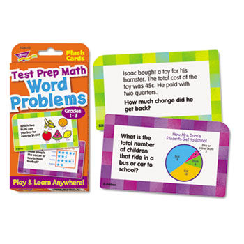 Challenge Flash Cards, Math Grades 1-3, 3 1/8 x 5 1/4, 56 per Pack