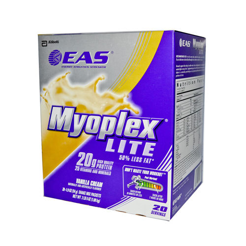 EAS Myoplex Lite Nutrition Shake Vanilla Cream - 20 Packets