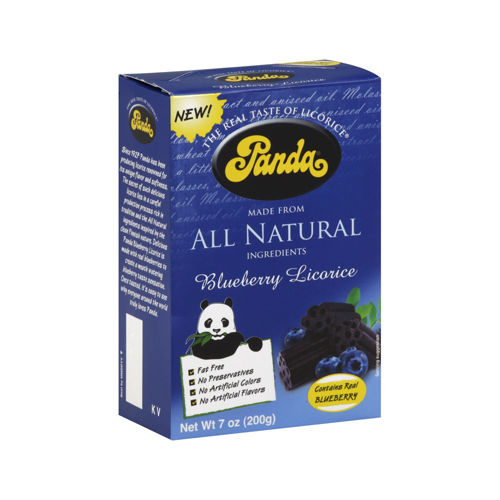 Panda All Natural Licorice - Blueberry - Case of 12 - 7 oz