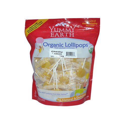 Yummy Earth Organic Cheeky Lemon Lollipop - 12.3 oz