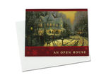 Open house invitations with Thomas Kinkade design