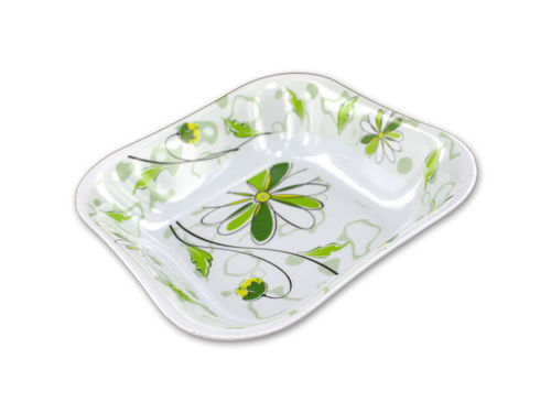 Square bowl with spring floral design