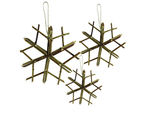 Twig snowflake hanging decor