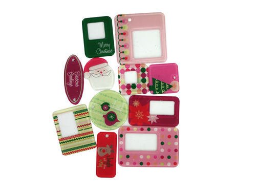 Acrylic holiday frames and tags