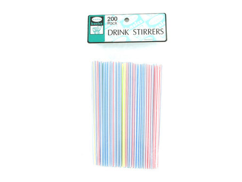 Multi-colored drink stirrers, pack of 200