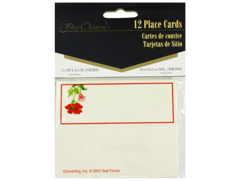 Red Poppy Place Cards