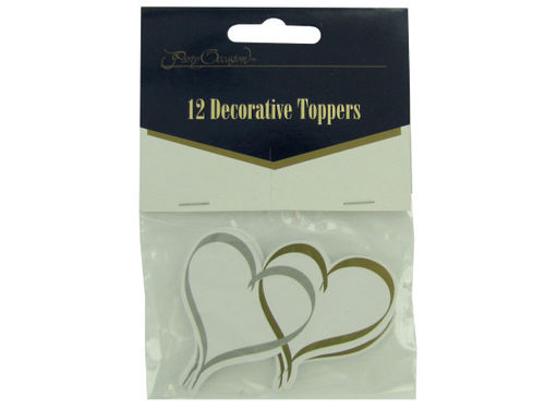 Heart toppers, pack of 12
