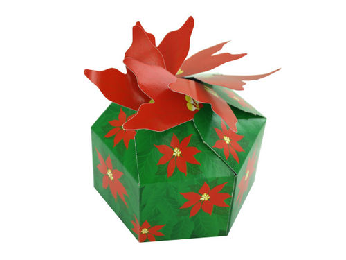 3-D Poinsettia Gift Boxes