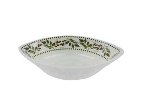 Serving bowl with leaf design