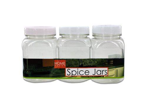 Plastic spice jar set