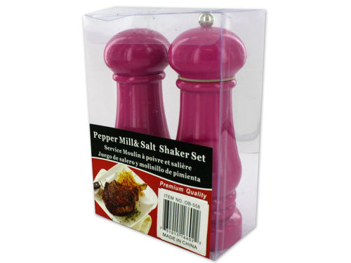 Pepper mill and salt shaker set