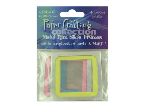 Metal rim slide frames, pack of 4