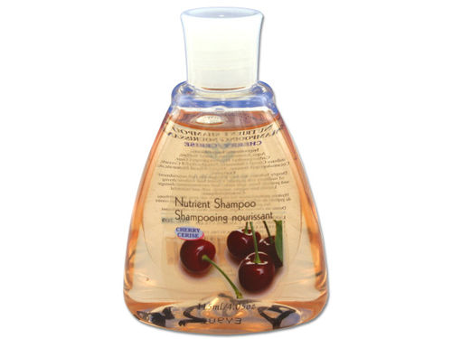Travel size cherry scented shampoo