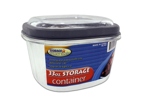 33 ounce square plastic container